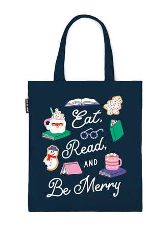 Eat, Read, & Be Merry Tote